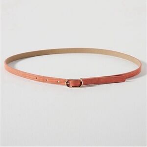 ANTHROPOLOGIE Pink Skinny Croc Belt NWT Size Medium